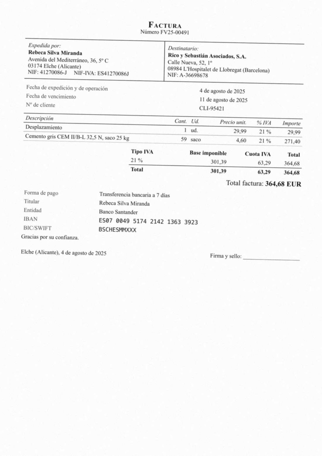 Rebeca Silva Miranda · FV25-00491